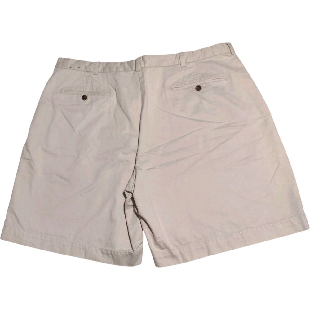 Vintage 90s Brooks Brothers Beige Shorts Mens Size 42 Bermuda 100% Cotton Canvas - Picture 5 of 6